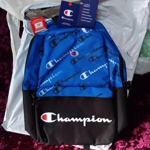 Champion Men's Backpack in Blue and Black